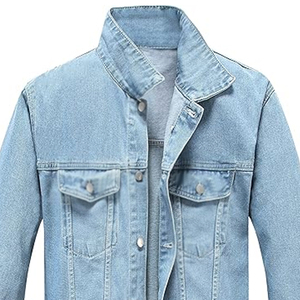 Vêtements décontractés Veste d'hiver à col montant Prix de gros Meilleur design Veste en jean pour hommes - Product Image 5