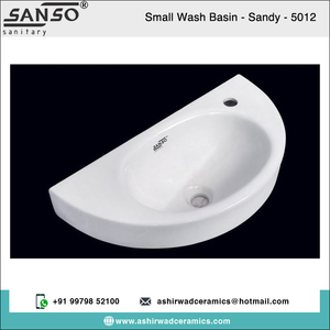 Lavabo ovalado de un solo orificio blanco de cerámica brillante de alta calidad, fregadero colgado en la pared para baño de Hotel en casa, excelente proveedor en venta - Product Image 2