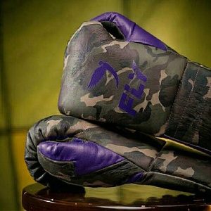 ถุงมือชกมวยแบบมีเชือกผูก หนังแท้คุณภาพสูง ป้องกันได้ดี พร้อมโลโก้สั่งทำพิเศษ ขายดี - Product Image 2