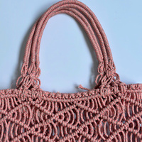 Bolsas de ganchillo de tamaño personalizado, bolsas de mano de macramé para mujer, bolso de playa tejido bohemio hecho a mano