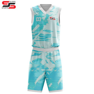 Ensemble de maillots de basket-ball unisexe personnalisés à séchage rapide, uniforme en maille respirante, conception de logo, impression par sublimation, vêtements de basket-ball - Product Image 1