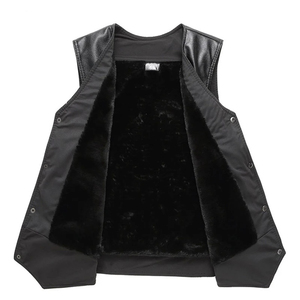 2025 personnalisé Top Design gilet en cuir respirant toile vêtements extérieurs de bonne qualité pour Style décontracté hiver saison à la mode - Product Image 4