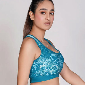 OEM yoga fitness sports bra for women breathable fabric stretch fit with custom logo design private label activewear gymwear <b>top</b> - Product Image 2