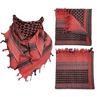 Grosir Keffiyeh Shemagh Palestina Muslim Unisex Custom, Syal Persegi 42x42 Inch 100% Katun, Bernapas, Tahan Angin