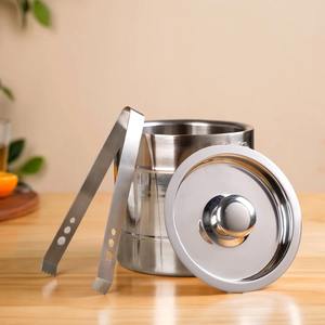 Cubo de Hielo de Doble Pared Aislado de Latón y Acero Inoxidable con Tapa para Mantener el Hielo Congelado, para Uso en Campamentos - Product Image 4