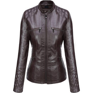 Veste en cuir pour femmes de haute qualité du meilleur fournisseur de différentes tailles vente directe d'usine veste en cuir pour femmes - Product Image 4