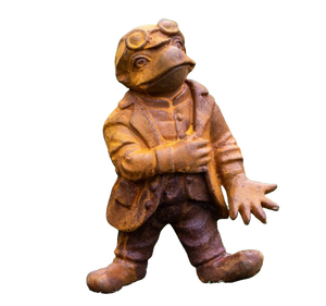 เครื่องประดับสวนในบ้านงานฝีมือโลหะรูปปั้นกบสีบรอนซ์โบราณน้ำพุน้ำรูปปั้นกบแนวชนบทอุปกรณ์งานฝีมือ - Product Image 1