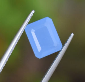 Laboratorio azul Calcedonia Octágono corte 14X12mm 16X12mm 18X13mm 20X15mm laboratorio creado piedra preciosa suelta para fabricación de joyas - Product Image 5