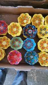 Cendrier en céramique sans couvercle, portable, couleur unie, peint à la main, modèle DAFNI BIG PAZAR 302, fabriqué à Istanbul - Product Image 2
