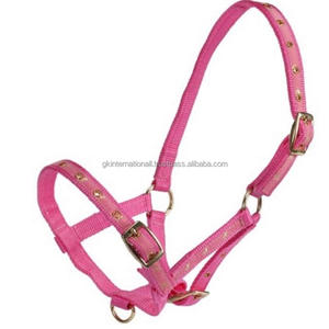 Équipement pour chevaux en nylon licou de course de chevaux dans toutes les tailles personnalisées et couleurs vives avec quincaillerie réglable en laiton - Product Image 1