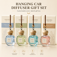 Diffuseur de parfum de voiture suspendu réglable avec bouchon en bois, flacon de parfum personnalisé, désodorisant de luxe sur mesure pour voiture