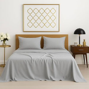 Sábana Lisa de 300 Hilos de Alta Demanda para Uso en Todas las Estaciones con Tela Transpirable y de Fácil Cuidado, Suministro Mundial Disponible - Product Image 4