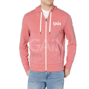 Vêtements décontractés Sweats à capuche zippés Sweats à capuche zippés en coton mélangé et polyester Manches longues Slim Fit Zipper Hoodies - Product Image 2