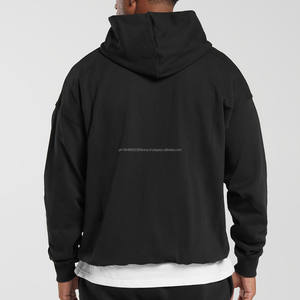 Sudadera con Capucha para Hombre, con Bolsillos Funcionales, Estilo Holgado, Personalizable con Logotipo, Hombros Caídos, Tejido Grueso - Product Image 4