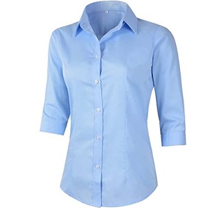 Camisa de mujer Camisas de estilo largo de mujer Blusa Tops Ropa Suelta Manga larga Botón de solapa Camisa informal - Product Image 1