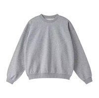 Sweat-shirt à col rond 100% coton pour hommes, personnalisé de luxe, épaules tombantes, T-shirt personnalisé de haute qualité à coupe carrée surdimensionnée