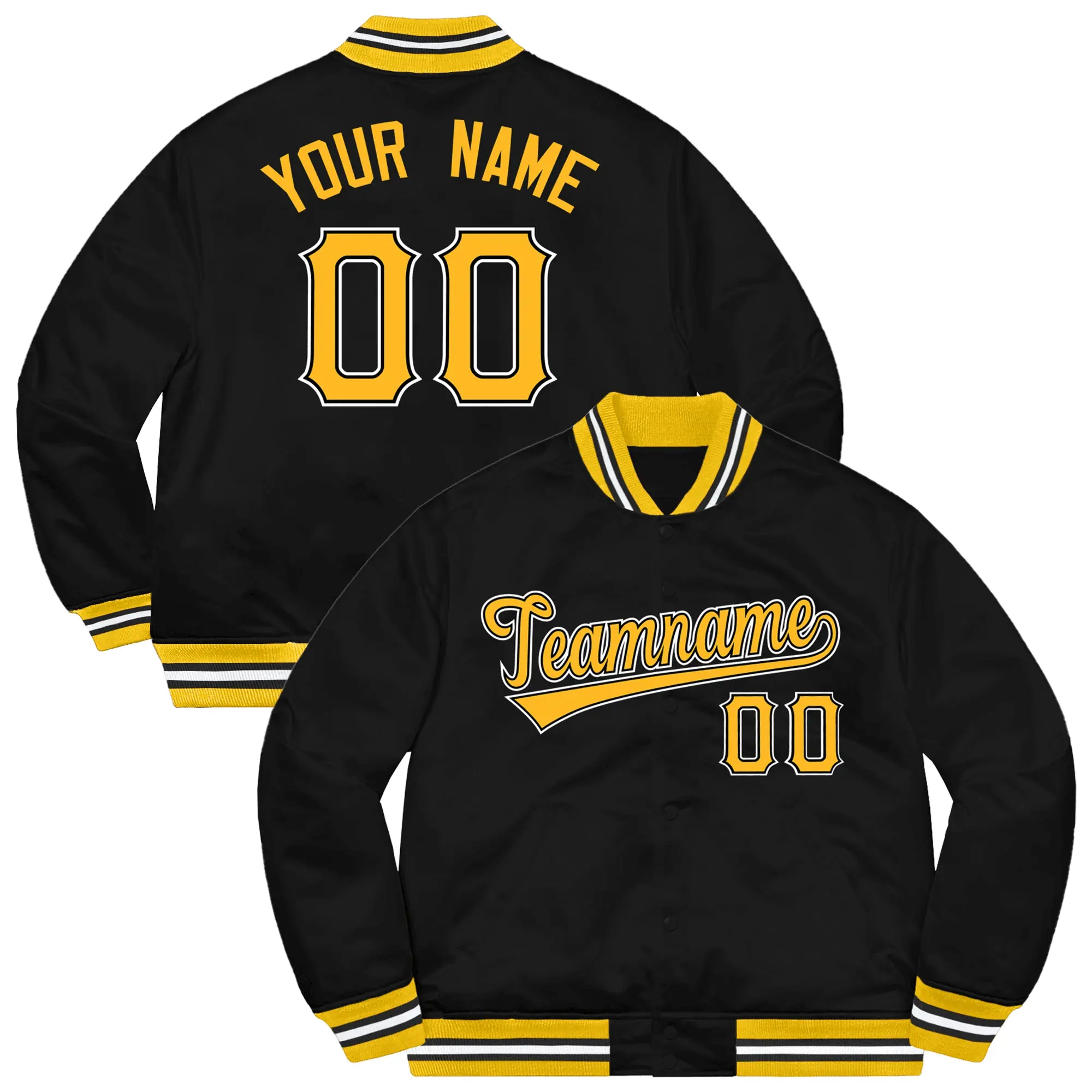 เสื้อแจ็คเก็ตเบสบอลบุรุษ เสื้อแจ็คเก็ตปักส่วนบุคคลแบบกําหนดเอง หมายเลขชื่อทีม Demi Season เสื้อกีฬาลําลองเสื้อกีฬาชั้นนํา