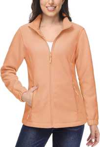 Veste polaire à fermeture éclair intégrale en laine tricotée respirante et à séchage rapide pour femmes, vente en gros - Product Image 3