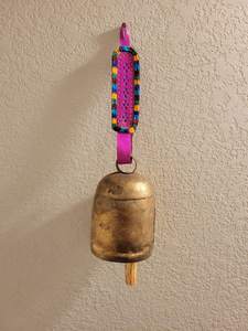 Antique Design Rustique Fait Main Cuivre Cloche Anneau En Métal Carillon Vintage Cloches De Noël pour La Décoration Intérieure - Product Image 4