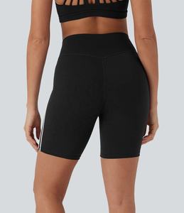 2024 Meilleur design Short court taille haute pour femmes Short décontracté en polyester de couleurs unies Respirant et pas cher - Product Image 6