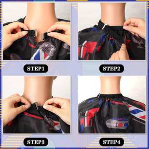 Accessoires de salon de coiffure professionnel coupe de cheveux et utilisation de colorant Cape de cheveux Style chinois Dragon motif Capes de coiffure - Product Image 4