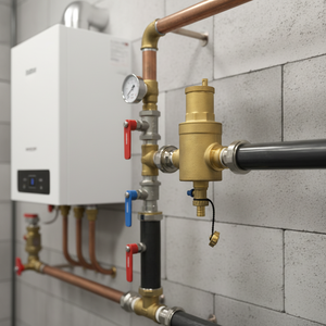 Filtro Automático de Bolhas de Ar Eficiente em Economia de Energia para Bomba de Calor, Aquecedor Solar e Caldeira com Válvula de Ventilação e Drenagem - Product Image 2