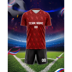 Camisetas de fútbol americano para adultos personalizadas al por mayor, camisetas de fútbol americano de corte automatizado, último diseño vibrante en rojo - Product Image 4