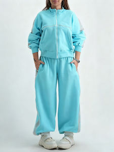 Nouveauté Vente Flash Ensemble de Sport Personnalisé pour Femme 2 Pièces pour l'Hiver Vêtements Femme Survêtement à Manches Longues avec Fermeture Éclair 2026 - Product Image 3