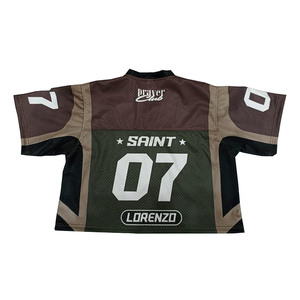 Maillot de football personnalisé Broderie Écusson Logo Design Hommes Gris Rétro Maillot de football - Product Image 1