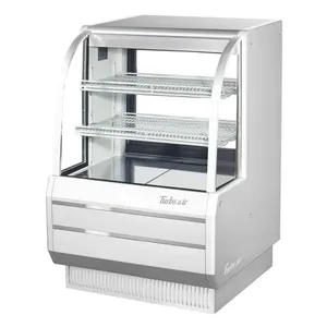 Vitrine réfrigérée pour boulangerie Turbo Air TCGB-36DR-W(B) 36,5 pouces, à double porte, économe en énergie, éclairage LED, étagères réglables, verre incurvé - Product Image 2