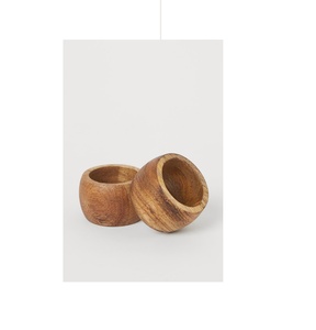 Porte-serviettes design attrayant pour votre table Rond de serviette en bois avec ronds de serviette décoratifs pour la cuisine F - Product Image 3