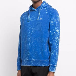 2023 hommes de haute qualité lavage à l'acide à capuche à la mode extensible polaire surdimensionné haut de gamme Style blanc approvisionnement en gros - Product Image 5