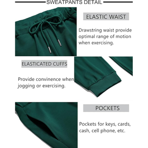 Absorbe la humedad, transpirable, Eversoft Fleece Joggers con bolsillos, de punto, ajuste relajado, pantalones de chándal cónicos - Product Image 5