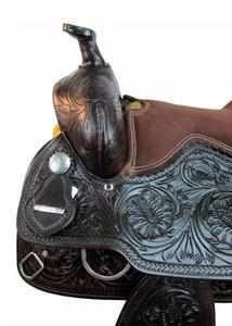 Silla de Montar Occidental de Cuero Genuino de Búfalo de Primera Calidad con Herrajes de Acero Inoxidable para Carreras de Barriles y Equitación - Product Image 5