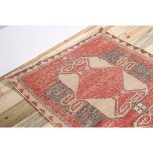 Tapis de couloir vintage 3,5x10,8 pieds, tapis turc, tapis géométrique rouge - Product Image 5