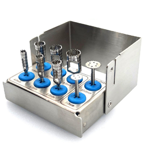 Kit de Fresas Dentales Manuales de Acero Inoxidable de Alta Calidad para Cirugía de Implantes con Bloque de Fresas y Fresas de Sierra Gratis - Product Image 1