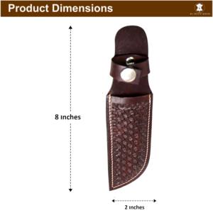 Hecho en fábrica con cuero de grano superior Alta artesanía 4-5 pulgadas Estilo Bowie Cuchillos Funda de cuero - Product Image 5