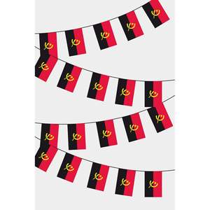 Angolan Custom Flag Guirlande Rectangular 3x5ft Digital Printing on Cotton Nylon <b>Plastic</b> Silk with Custom Logo - Product Image 1