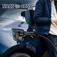 Adaptateur de charge EV en gros NACS vers CCS2 200A DC 80A AC, IP54, contacts argentés, direct usine pour l'alimentation des flottes
