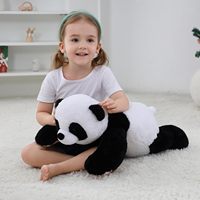Oreiller en peluche panda lesté, peluche super douce avec doublure en maille, soulagement du stress pour la Saint-Valentin, pour enfants et adultes