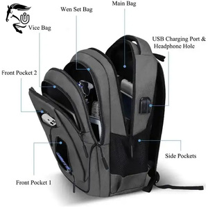 Mochilas Escolares para Hombres y Mujeres, Aptas para Portátiles de 15.6 Pulgadas, Mochilas Universitarias para Chicos y Chicas - Product Image 3