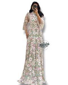 Nouvelle robe de soirée de luxe de haute qualité, style français, broderie perlée, coupe trapèze, manches régulières, couleur unie, pour femme - Product Image 1