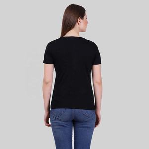 T-shirt à col rond pour femme en rayonne de bambou, doux, écologique, léger, à manches courtes, décontracté pour l'été, export en gros - Product Image 6