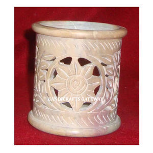 Piedra de Esteatita natural, diseño único, hecho a mano, proveedor indio, Quemador de aceite aromático, acabado fino para decoración del hogar y artículo de regalo de boda - Product Image 1