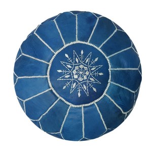Pouf marocain, coussin d'oreiller de sol en cuir marocain, Pouf marocain - Product Image 4