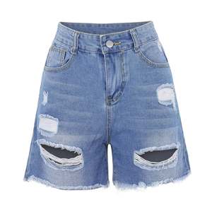 Streetwear de couleur unie personnalisé pour hommes Short en jean cargo pour homme de haute qualité vintage lavé à l'acide été pour homme Short en jean - Product Image 1
