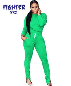 Sudaderas con cremallera para mujer Conjunto de dos piezas de alta calidad Sudaderas con capucha recortadas de peso pesado Chándales para mujer - Product Image 2