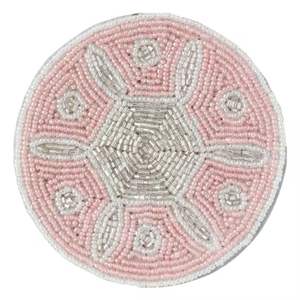 Posavasos de Cuentas Ecológico y Altamente Duradero, Color Personalizado, Tema de Hojas Bordadas Únicas, Forma Personalizada, Decoración para Comedor - Product Image 3