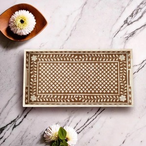 Bandeja de Servir de Estilo Moderno con Incrustaciones de Hueso Hecha a Mano para Cocina, Comedor, Baño y Vajilla - Apta para Lavavajillas - Product Image 3