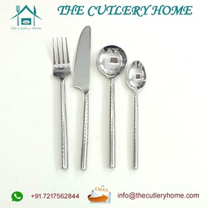 Round Tapered Handle Stainless Steel Silver Polished Handmade Cutlery <b>Set</b> for Wedding Hotel Restaurant <b>Party</b> Decoration - Product Image 5